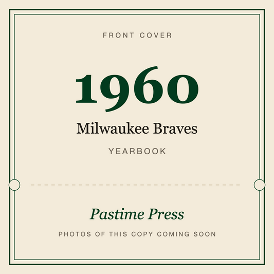 1960 Milwaukee Braves Yearbook, front cover