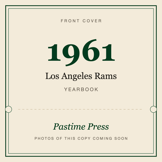 1961 Los Angeles Rams Yearbook, front cover