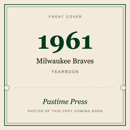1961 Milwaukee Braves Yearbook, front cover