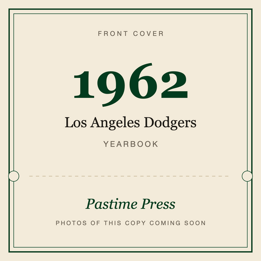 1962 Los Angeles Dodgers Yearbook, front cover
