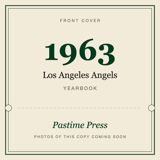 1963 Los Angeles Angels Yearbook, front cover