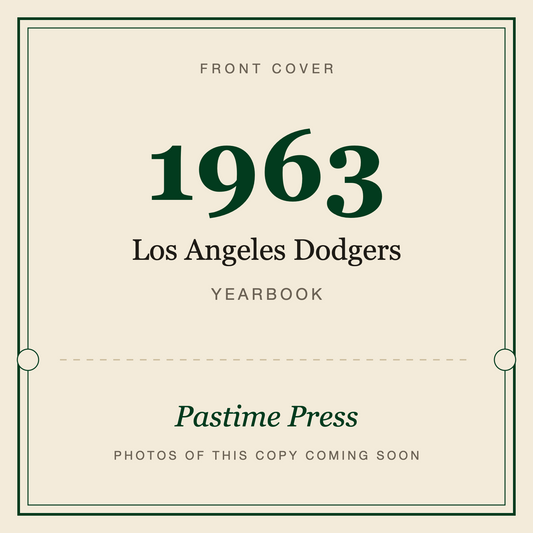 1963 Los Angeles Dodgers Yearbook, front cover