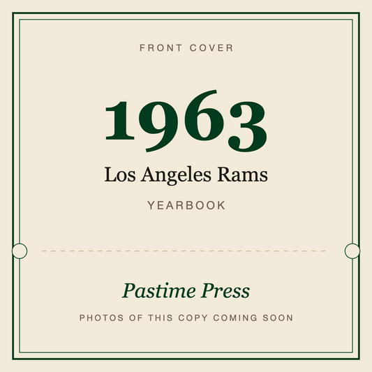 1963 Los Angeles Rams Yearbook, front cover