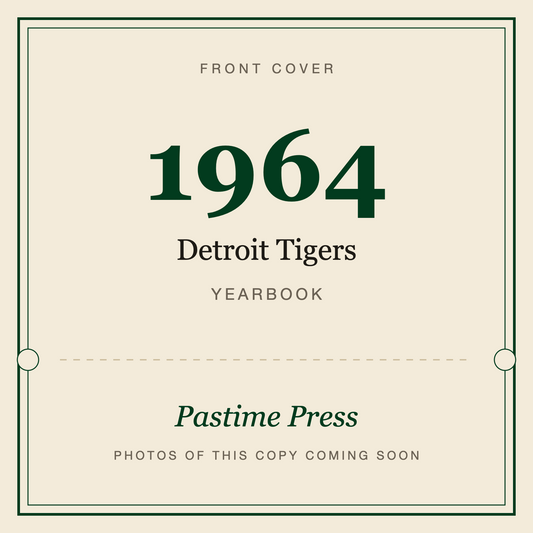 1964 Detroit Tigers Yearbook, front cover
