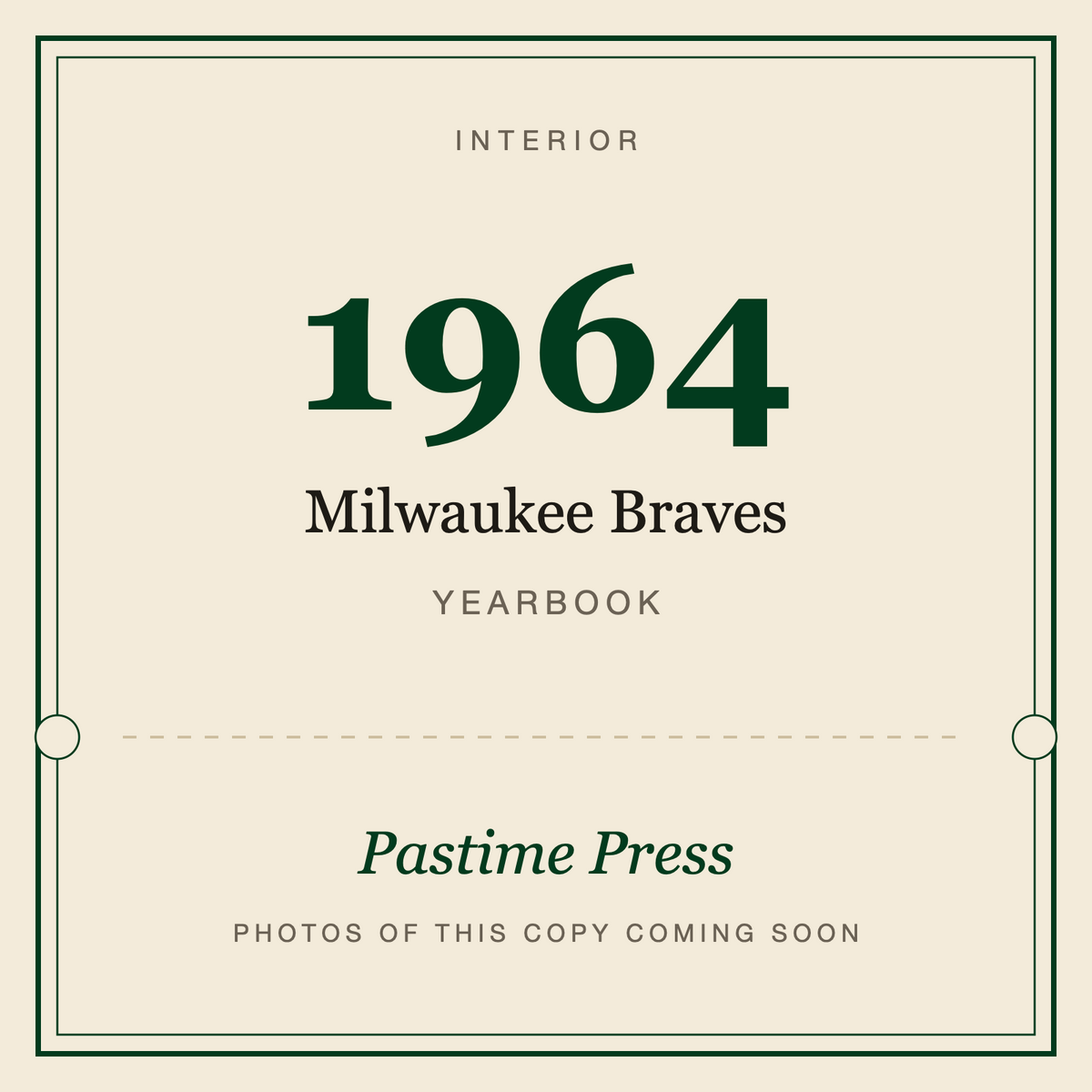 1964 Milwaukee Braves Yearbook, interior