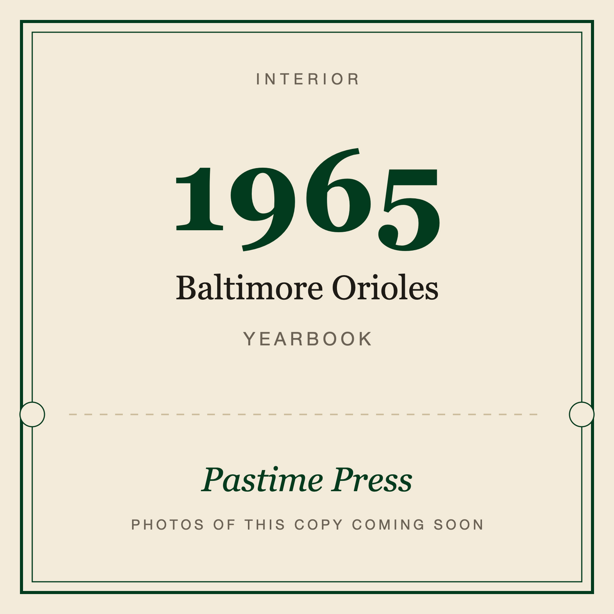 1965 Baltimore Orioles Yearbook, interior