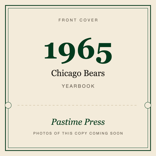 1965 Chicago Bears Yearbook, front cover