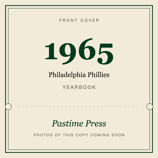 1965 Philadelphia Phillies Yearbook, front cover