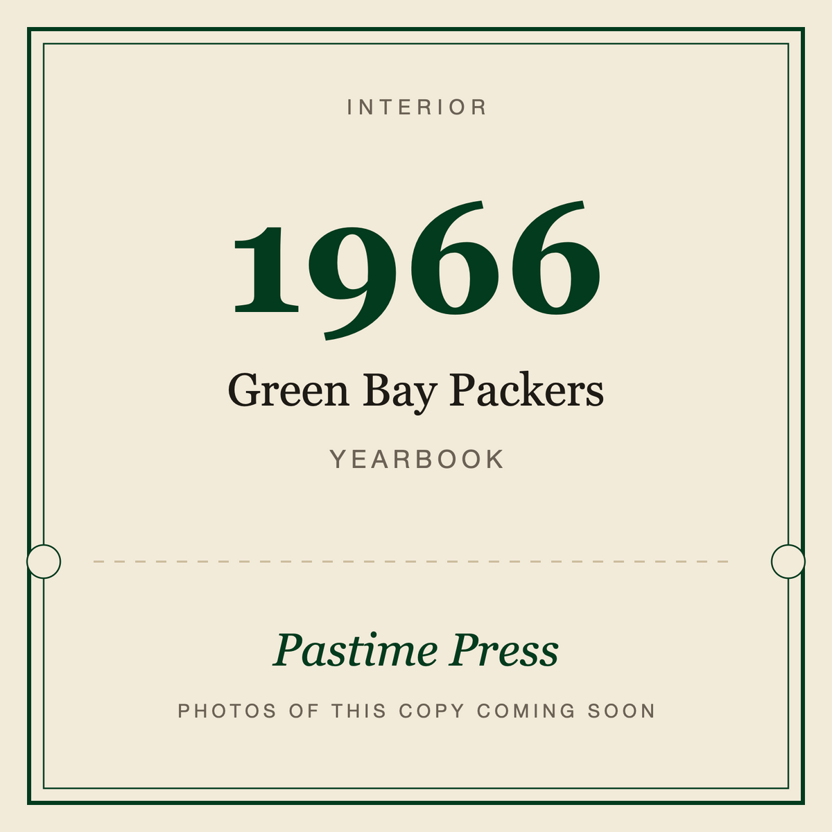 1966 Green Bay Packers Yearbook, interior