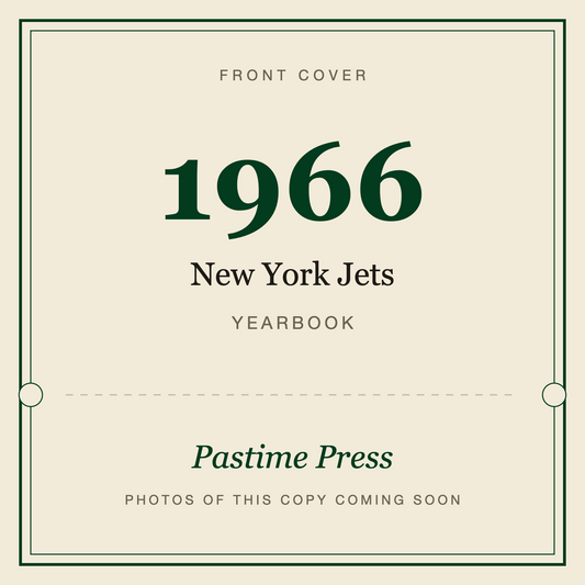 1966 New York Jets Yearbook, front cover