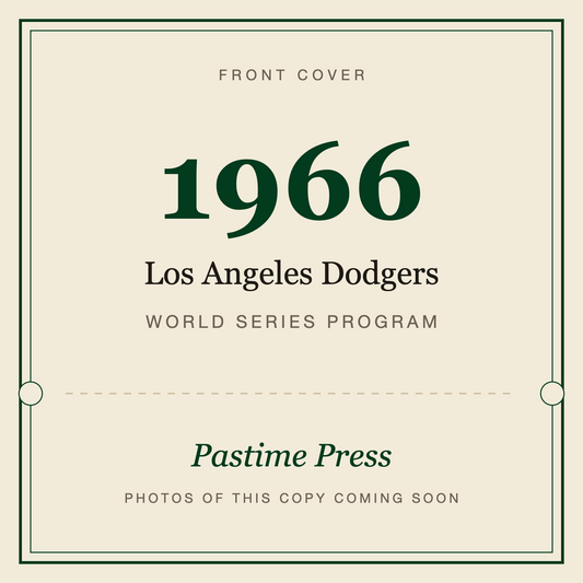 1966 Los Angeles Dodgers World Series Program, front cover
