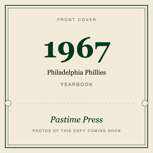 1967 Philadelphia Phillies Yearbook, front cover