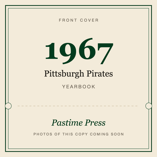 1967 Pittsburgh Pirates Yearbook, front cover