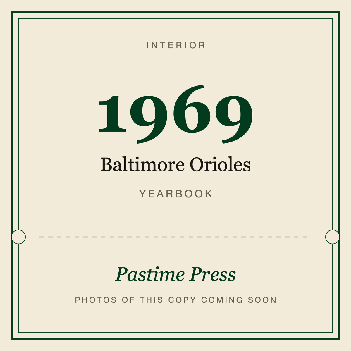 1969 Baltimore Orioles Yearbook, interior