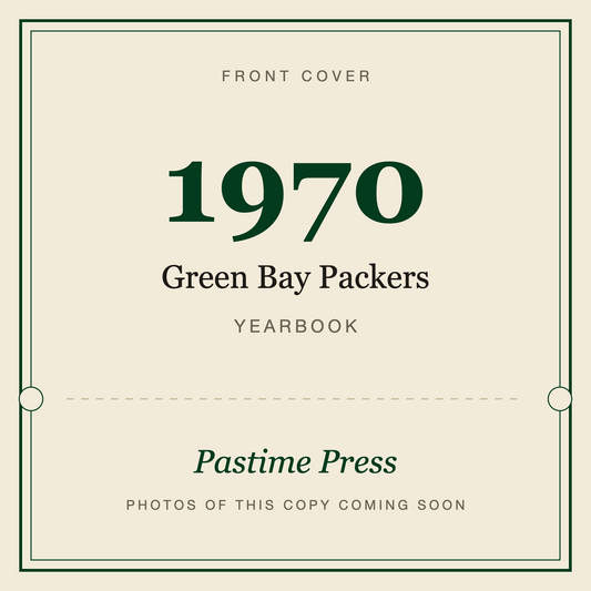 1970 Green Bay Packers Yearbook, front cover