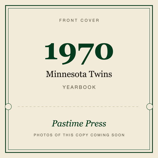 1970 Minnesota Twins Yearbook, front cover