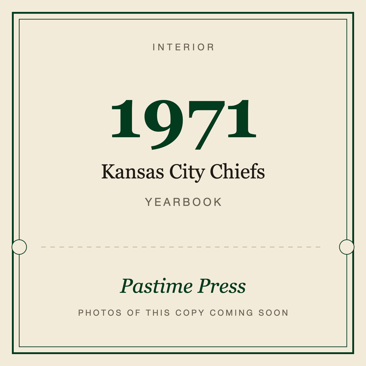 1971 Kansas City Chiefs Yearbook, interior