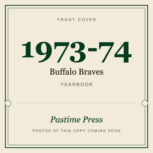 1973-74 Buffalo Braves Yearbook, front cover