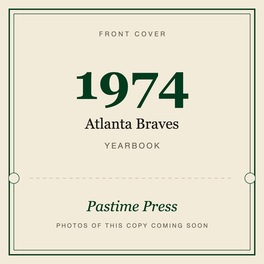 1974 Atlanta Braves Yearbook, front cover