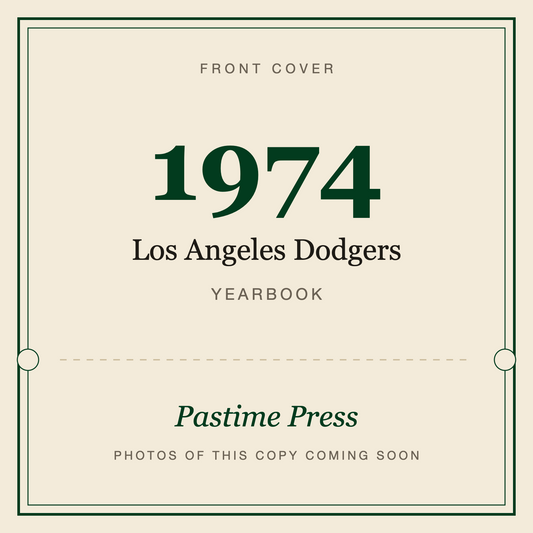 1974 Los Angeles Dodgers Yearbook, front cover