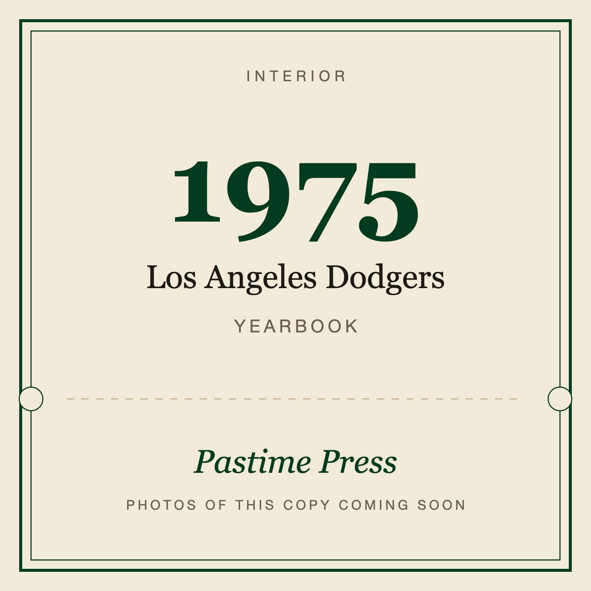 1975 Los Angeles Dodgers Yearbook, interior