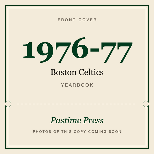 1976-77 Boston Celtics Yearbook, front cover