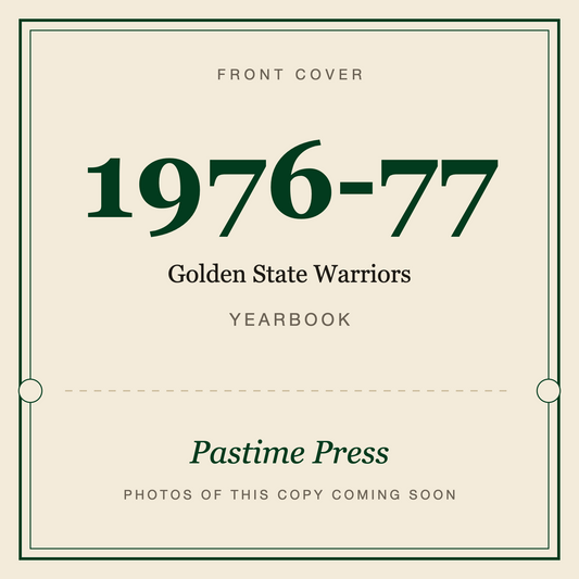 1976-77 Golden State Warriors Yearbook, front cover