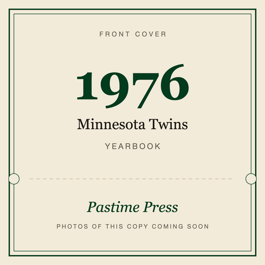 1976 Minnesota Twins Yearbook, front cover