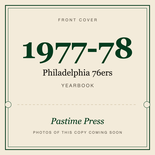 1977-78 Philadelphia 76ers Yearbook, front cover