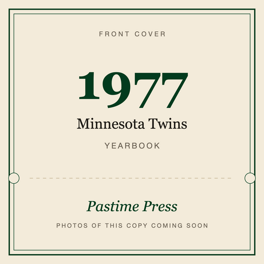 1977 Minnesota Twins Yearbook, front cover