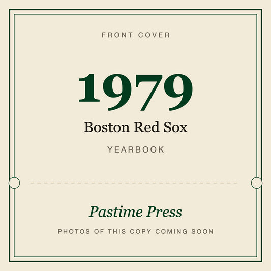 1979 Boston Red Sox Yearbook, front cover