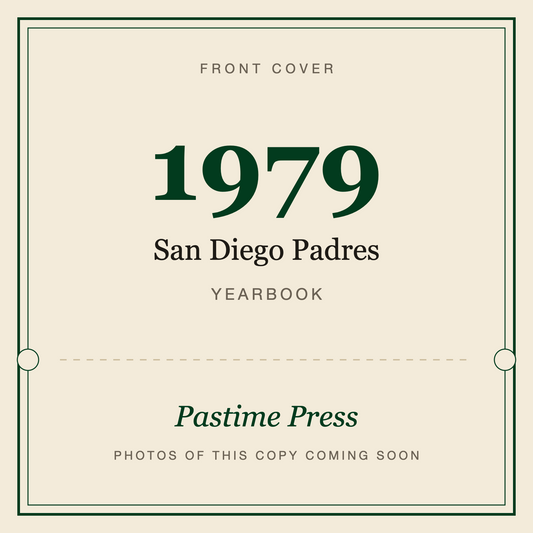 1979 San Diego Padres Yearbook, front cover