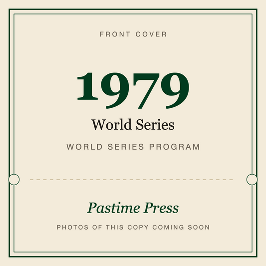 1979 World Series Program, front cover