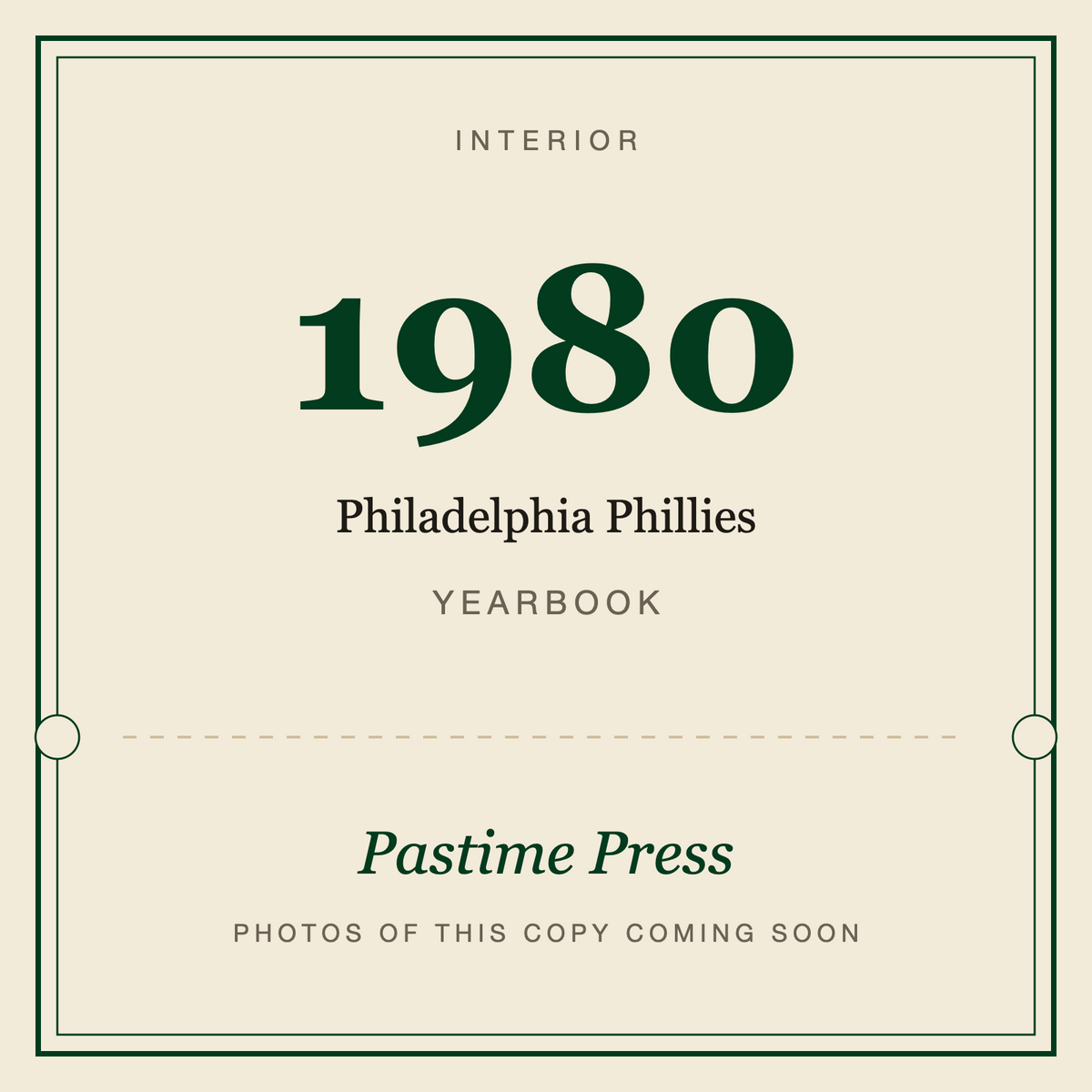 1980 Philadelphia Phillies Yearbook, interior