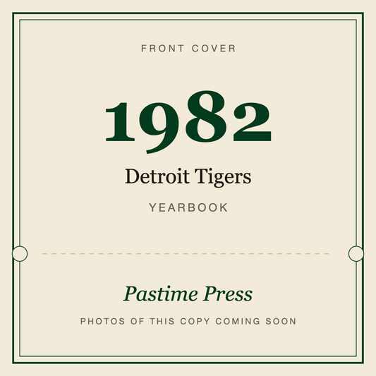 1982 Detroit Tigers Yearbook, front cover