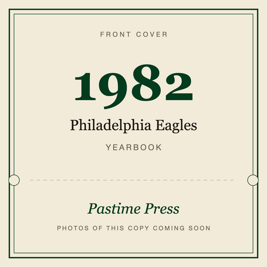 1982 Philadelphia Eagles Yearbook, front cover