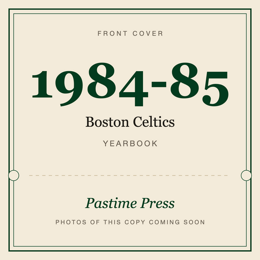 1984-85 Boston Celtics Yearbook, front cover