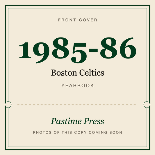 1985-86 Boston Celtics Yearbook, front cover