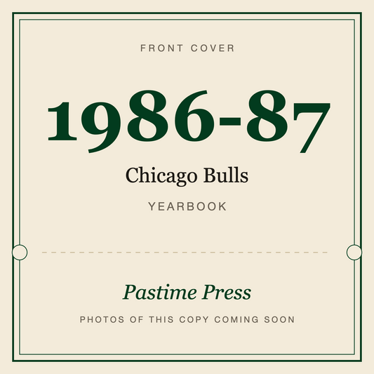 1986-87 Chicago Bulls Yearbook, front cover