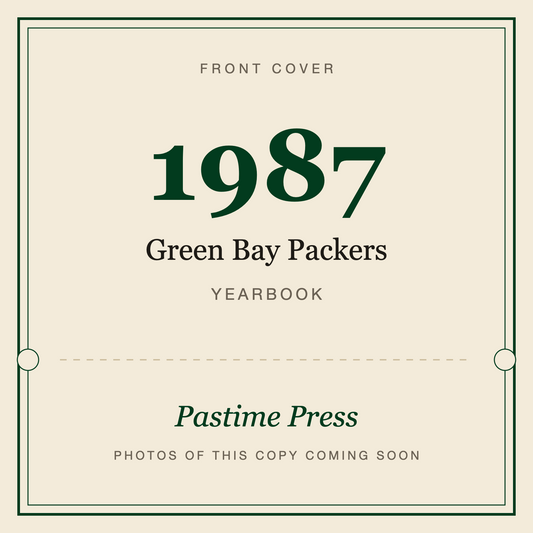 1987 Green Bay Packers Yearbook, front cover
