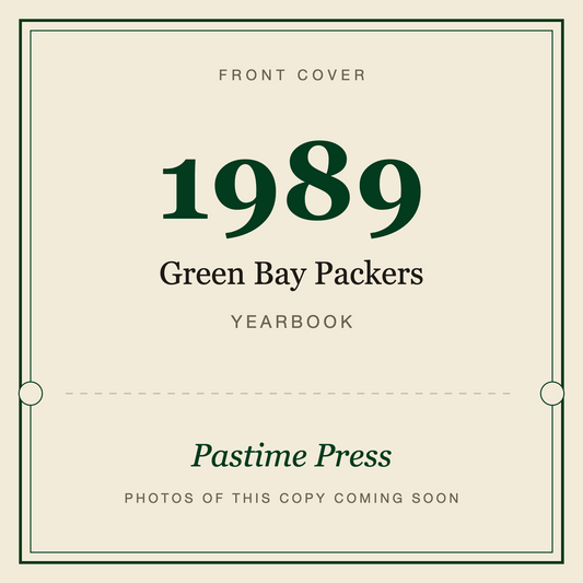 1989 Green Bay Packers Yearbook, front cover