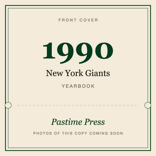 1990 New York Giants Football Yearbook, front cover