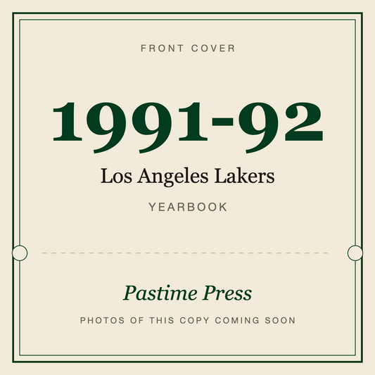 1991-92 Los Angeles Lakers Yearbook, front cover
