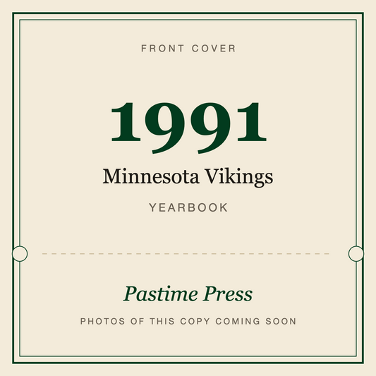 1991 Minnesota Vikings Yearbook, front cover