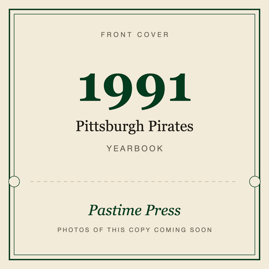 1991 Pittsburgh Pirates Yearbook, front cover