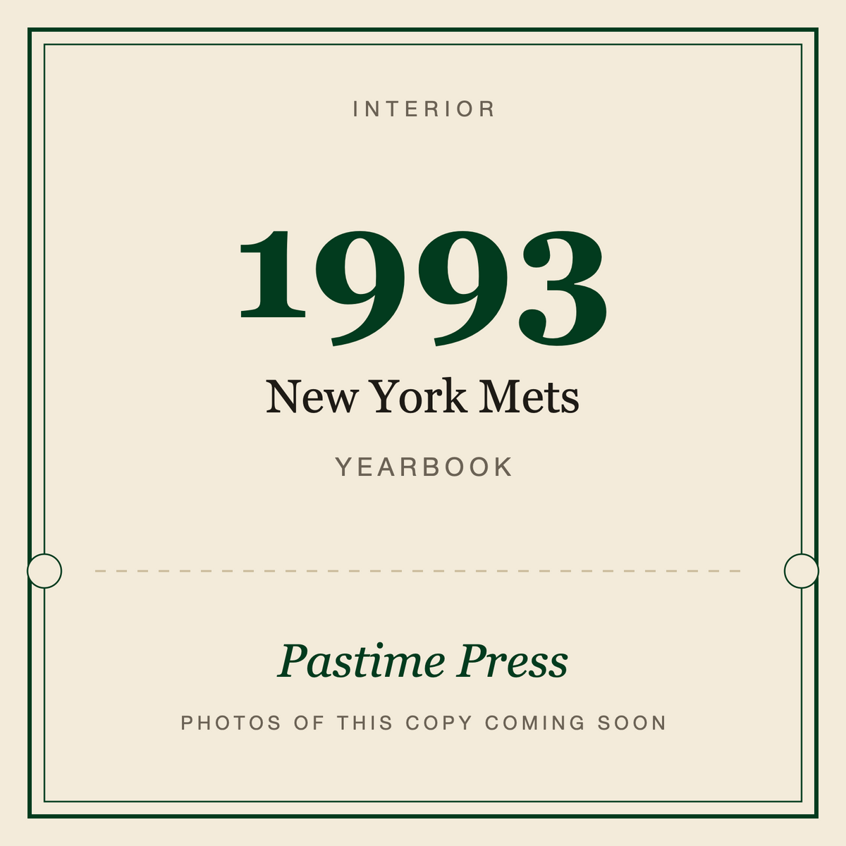 1993 New York Mets Yearbook, interior