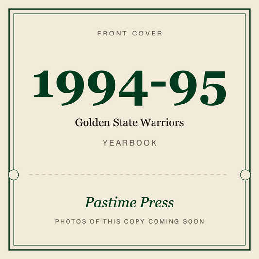 1994-95 Golden State Warriors Yearbook, front cover