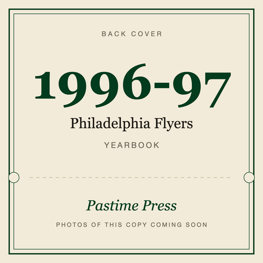 1996-97 Philadelphia Flyers Yearbook, back cover