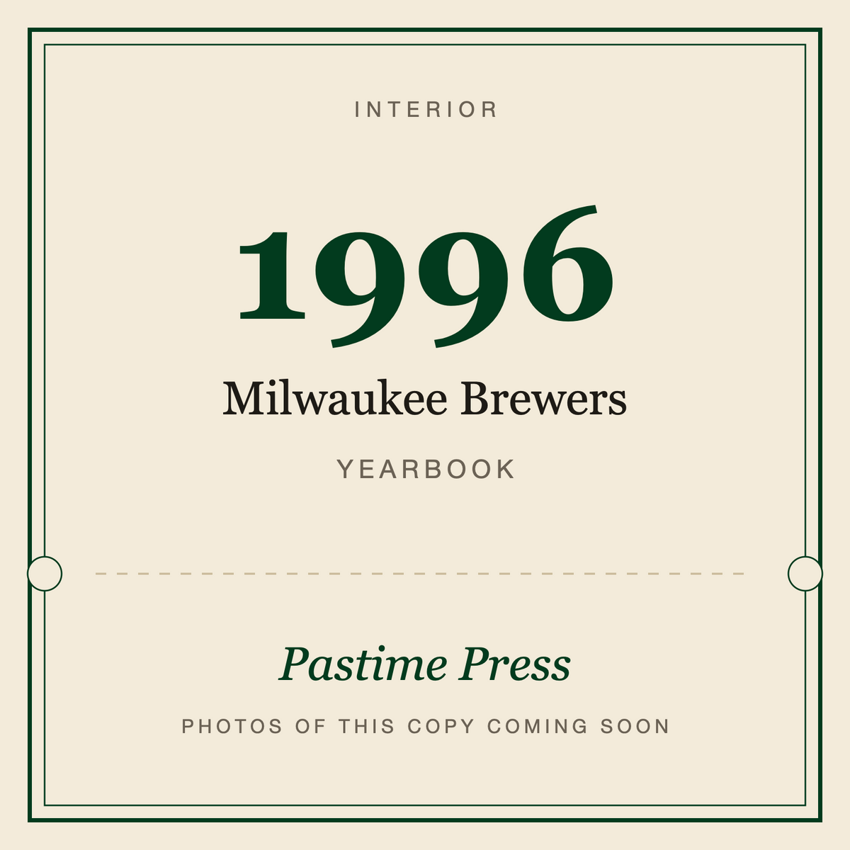 1996 Milwaukee Brewers Yearbook, interior