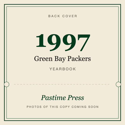 1997 Green Bay Packers Yearbook, back cover